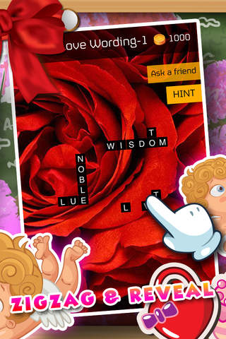 Words Zigzag : Love Crossword Puzzles Free with Friends screenshot 2