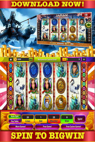 Classic 999 Casino Slots Martial: Free Game Full HD ! screenshot 3