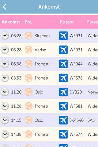 Alta Lufthavn Flytider Flight Status screenshot 3