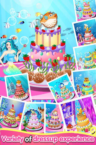 Mermaid Cake - Dress up, Makeover and Cooking Decoration Games for Girls and Kids screenshot 2