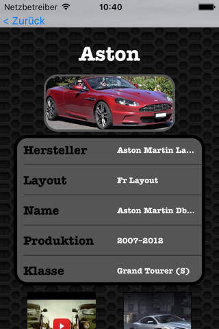 Best Cars - Aston Martin DBS V12 Photos and Videos | Watch and learn with viual galleries screenshot 2