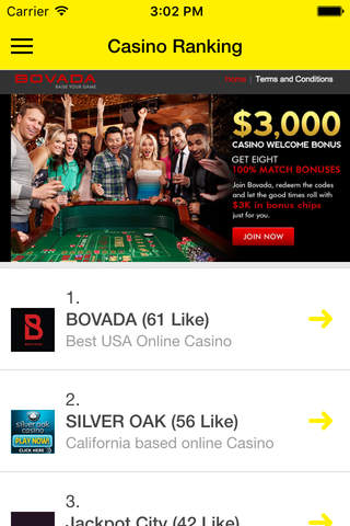 USA Casino - USA Casinos and more Online Casino Reviews screenshot 2
