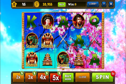 The Last Samurai Slot - Free Addictive Las Vegas Game, Great Win Great Prize screenshot 2