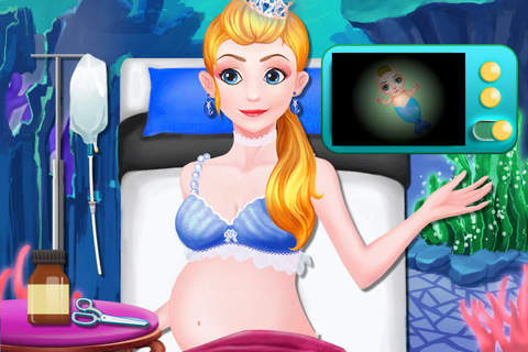 Mermaid Queen's Baby Record - Beauty Pregnancy Tracker /Infant Design Salon Games For Girls screenshot 2