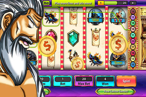 Gods Of Olympus Casino Pro - Free Sexy Goddess Slot Machine screenshot 3