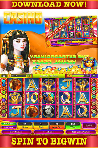 Lucky Slots: Of Pharaoh Spin robot HD screenshot 2