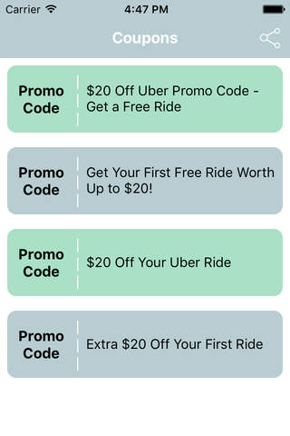 Coupons for Uber Free App screenshot 2