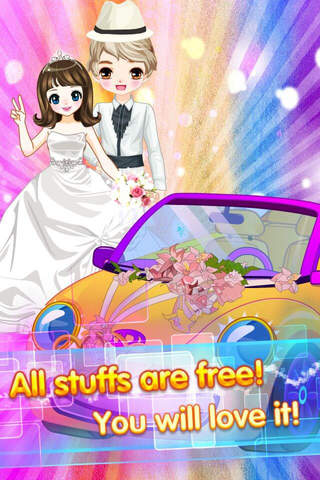 Romantic Dreamy Wedding – Bride, Groom, Wedding Car Makeover Salon Game for Girls and Kids screenshot 2