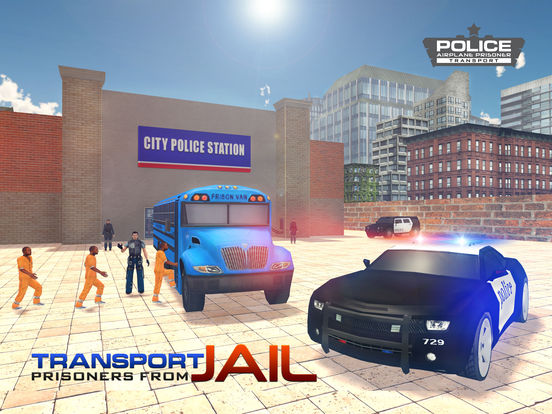 Полиция Самолет Jail Транспорт - полет 3D Pilot и Transporter Bus Моделирование игры на iPad