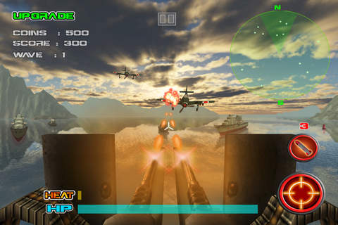 Allied WWII Navy Strike Force - Rival Commander Fire Defense War Game screenshot 2