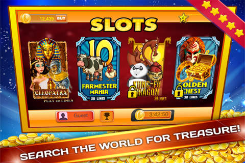 Free Vegas Slots 777 - Heart of Fun Hit Doubledown Casino screenshot 4