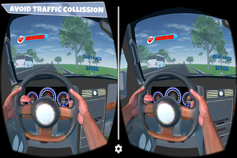 VR Drive In Car On Highway Pro screenshot 2