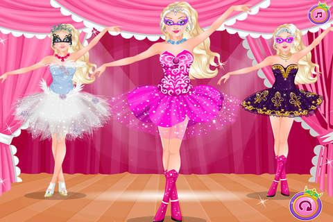 长发公主跳芭蕾 -时尚化妆彩绘换装沙龙，女生小游戏免费 screenshot 2