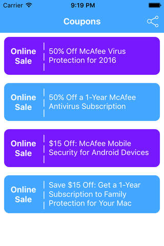 Coupons for McAfee Computers App screenshot 2