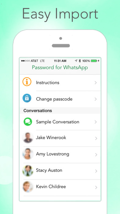 Password for WhatsApp Messages - Save Copies of Your Messages Screenshot 2
