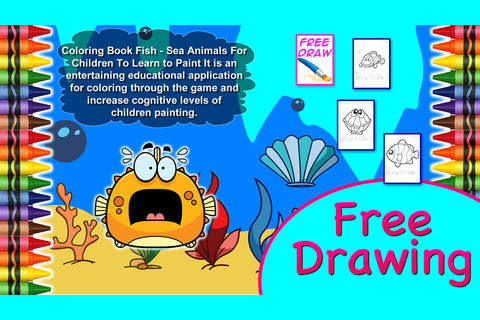 Coloring Book Fish - Sea Animals For Children To Learn to Paint screenshot 2
