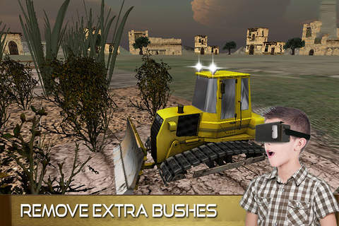 VR Town Construction Bulldozer Free screenshot 4