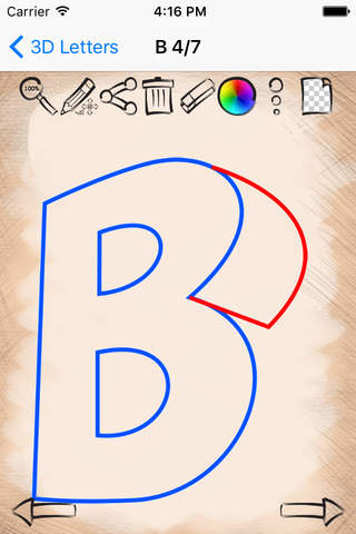Learn to Draw 3D Letters And Symbols screenshot 3