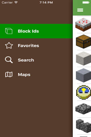 block launcher & block ids maps for minecraft PE screenshot 2
