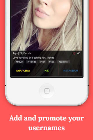 FriendMe - Usernames for Snapchat and Kik screenshot 2