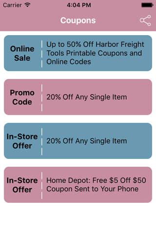 Coupons for Harbor Freight Shopping App screenshot 2