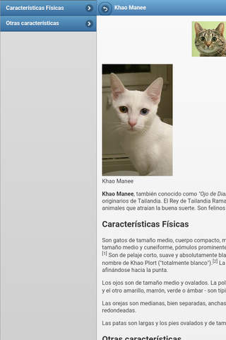 Directory of cat breeds screenshot 3