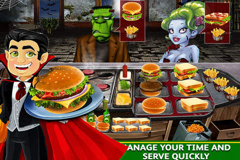 Dracula Ham-burger Spooky Cafe : Master-Chef monster Fast Food Restaurant pro screenshot 4