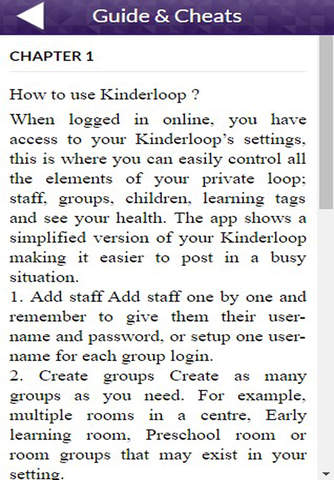 App Guide for Kinderloop screenshot 2