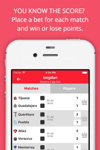 !Bet With Friends - Mexico Liga MX Edition - Fantasy football app screenshot 2