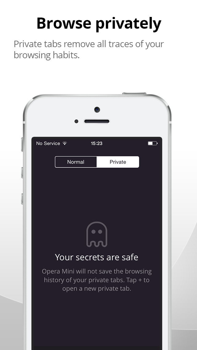 Screenshots of Opera Mini for iPhone
