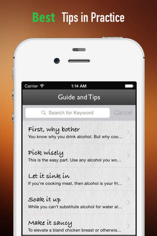 Alcohol Cooking Tips:Recipes and Eat Guide screenshot 4