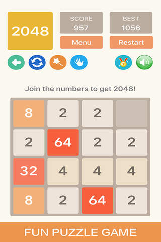 2048-classic fun puzzle game screenshot 3