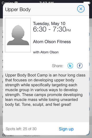 Atom Olson Fitness screenshot 2