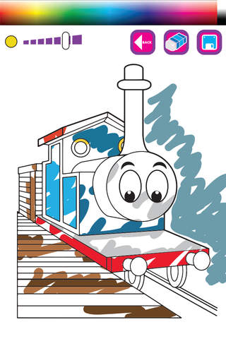 Crazy Trains Coloring Game for Kids FreePlay screenshot 3