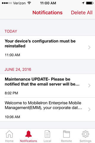 Ivanti Mobile@Work™ Client screenshot 2