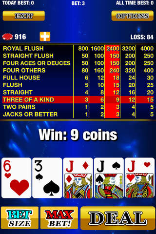 The Lucky Video Poker 777 Slots Casino-Doubledown Big Win & Daily Bonus Free Jackpots screenshot 2