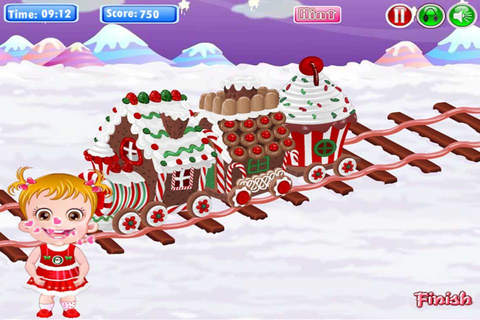 Cute Baby Hazel Gingerbread House - make snowman,christmas tree,train screenshot 3