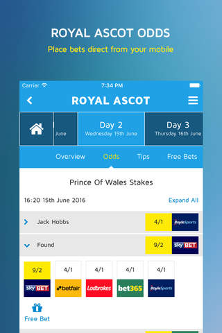 Easyodds on Royal Ascot screenshot 2