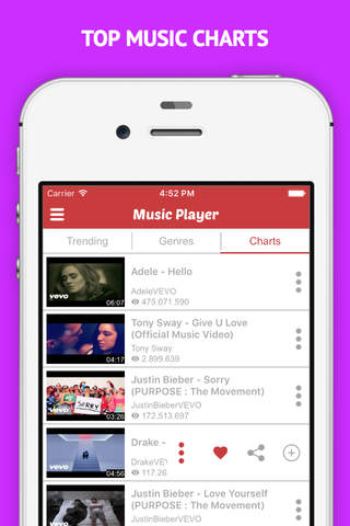 Free Music Player - Playlist Manager for YouTube Video & Background Tube Streamer screenshot 4