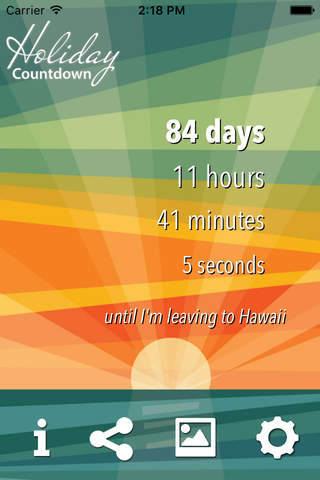 Holiday Countdown App screenshot 2