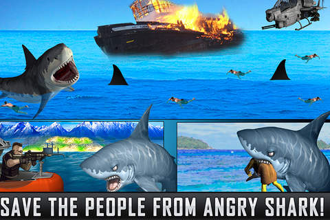 2016 Angry Shark Attack 2 :Great White Sea Monster fish Hunting Challenge (Spear-Fishing Sports) Pro screenshot 4
