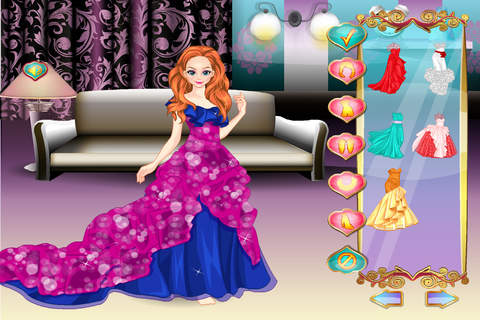 优雅芭比现代公主装 - 公主弟弟妹妹舞会 沙龙女孩免费美容换装化妆游戏 screenshot 2