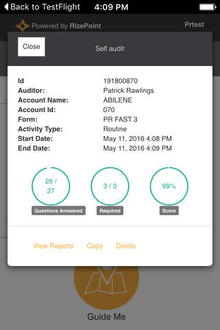 RizePoint Mobile Auditor screenshot 2