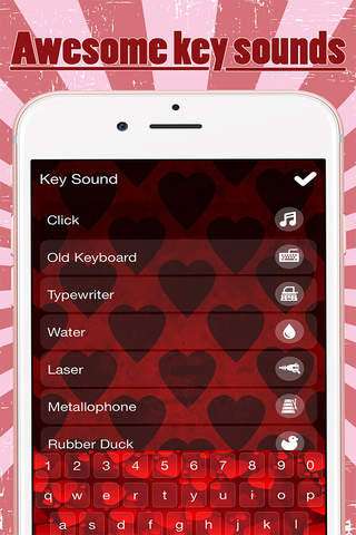 Heart Keyboard Themes Free – Romantic Qwerty Keyboards with Lovely Backgrounds and Fonts screenshot 4