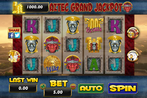 Aztec Grand Jackpot Slots - Roulette and Blackjack 21 screenshot 2
