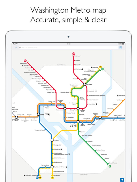 Washington Dc Metro Map And Route Planner Apppicker