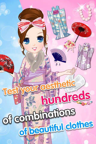 Cute Kimono Princess - Girl Beauty Dressup Show, Kids Games screenshot 4