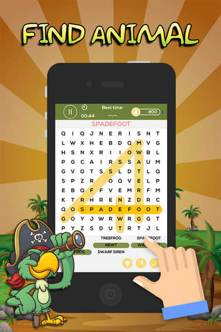 Word Search Puzzle Games Animal In The Zoo Themes screenshot 2
