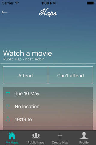 Haps - Event App - Create events, Find events, Chat with friends. screenshot 2
