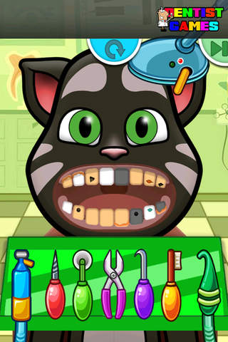 Cat Doctor Dentist For Kids Free screenshot 2